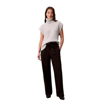 Γυναικείο Παντελόνι Calvin Klein Cotton Twill Belted Trouser Black LV044D639G-UB1 Γυναικείο Παντελόνι Calvin Klein Cotton Twill Belted Trouser Black LV044D639G-UB1