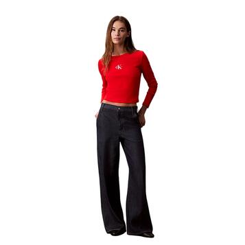 Γυναικεία Μπλούζα Calvin Klein A-Ls Monogram Baby Tee Fiery Red LV047A803G-BJ8 Γυναικεία Μπλούζα Calvin Klein A-Ls Monogram Baby Tee Fiery Red LV047A803G-BJ8