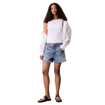 Γυναικείο Top Calvin Klein Jeans A Wvn Lbl 2X2 Cttn Brilliant White LV047C201G-YAA Γυναικείο Top Calvin Klein Jeans A Wvn Lbl 2X2 Cttn Brilliant White LV047C201G-YAA