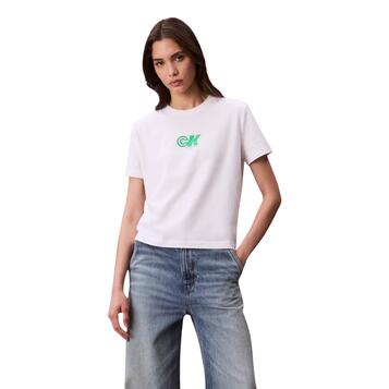 Γυναικείο T-Shirt Calvin Klein Ss Archv Lg Jrsy Cls Brilliant White LV047C839G-YAA
