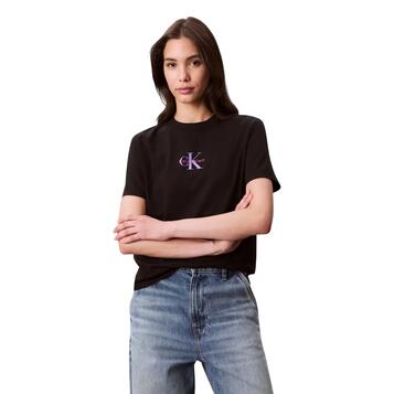 Γυναικείο T-Shirt Calvin Klein Jeans SS 20s Classic Logo Tee Black LV047C856G-UB1 Γυναικείο T-Shirt Calvin Klein Jeans SS 20s Classic Logo Tee Black LV047C856G-UB1