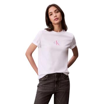 Γυναικείο T-Shirt Calvin Klein Jeans SS 20s Classic Logo Tee Brilliant White LV047C856G-YAA