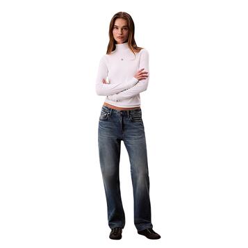 Γυναικεία Μπλούζα Calvin Klein Ls Woven Label Turtleneck Brilliant White LV047D203G-YAA Γυναικεία Μπλούζα Calvin Klein Ls Woven Label Turtleneck Brilliant White LV047D203G-YAA