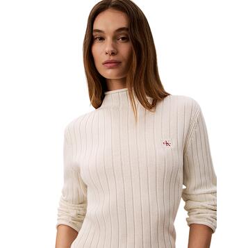 Γυναικείο Πουλόβερ Calvin Klein Woven Label Tofu LV047H304G-YAS