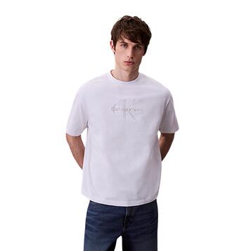 Ανδρικό T-Shirt Calvin Klein Ss Hi Low Emb 16s Jersey Cn Tee Brilliant White LV04RB295G-YAA Ανδρικό T-Shirt Calvin Klein Ss Hi Low Emb 16s Jersey Cn Tee Brilliant White LV04RB295G-YAA