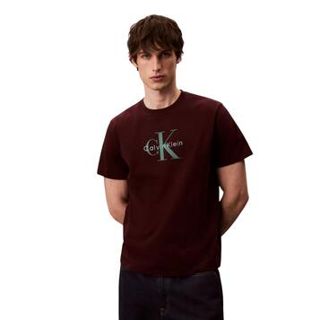 Ανδρικό T-Shirt Calvin Klein Ss Hero Monologo Tee 20s Moroccan Brown LV04RB862G-GR9