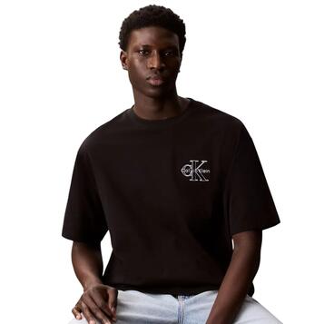 Ανδρικό T-Shirt Calvin Klein A- Ss Rel Seasonal Monologo Tee Black LV04RC856G-UB1