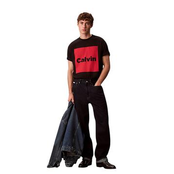 Ανδρικό T-Shirt Calvin Klein Ss 16s Io Calvin Box Graphic Tee Black LV04RD813G-UB1