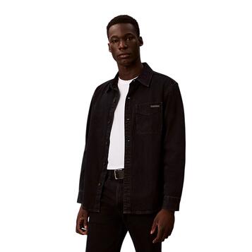 Ανδρικό Πουκάμισο Calvin Klein Blue Black Stone 90s Overshirt Blue Black Stone LV04RE714G-EF7