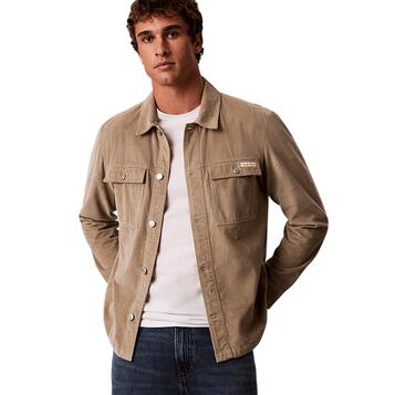 Ανδρικό Πουκάμισο Calvin Klein Ls Corduroy Easy Overshirt Roasted Cashew LV04RH115G-HMT