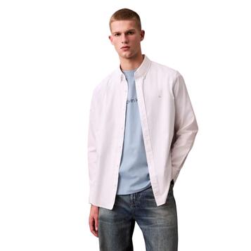 Ανδρικό Πουκάμισο Calvin Klein Ls Solid Oxford Classic Shirt Brilliant White LV140EM125-YAA