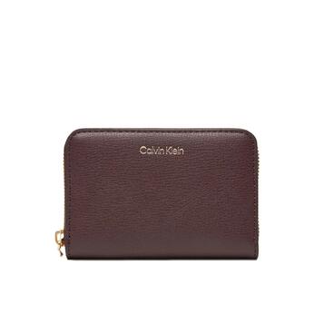 Γυναικείo Πορτοφόλι Calvin Klein Foil Logo Medium Zip Around Fudge Espresso LV04F1091G-33A