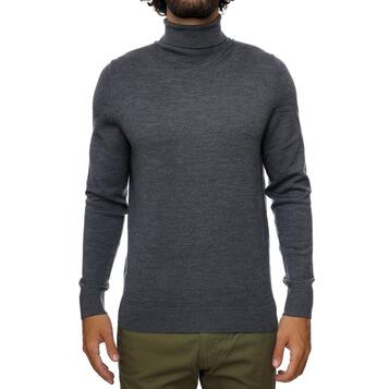 Ανδρικό Πουλόβερ Calvin Klein Superior Wool Mock Neck Dark Grey Heather K10K110420-P4E