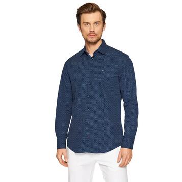 Ανδρικό Πουκάμισο Tommy Hilfiger Melange Dobby Rf Blue White MW0MW23181-0GYR Ανδρικό Πουκάμισο Tommy Hilfiger Melange Dobby Rf Blue White MW0MW23181-0GYR