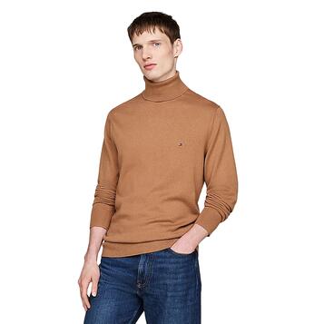 Ανδρικό Πουλόβερ Tommy Hilfiger Pima Org Cashmere Roll Neck Safari Canvas MW0MW28048-RBC