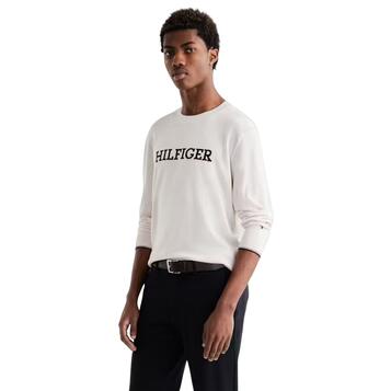Ανδρικό Πουλόβερ Tommy Hilfiger Monotype Graphic Crew Neck Weathered White MW0MW31584-AC0