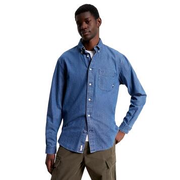 Ανδρικό Πουκάμισο Tommy Hilfiger Denim Shirt Medium Indigo MW0MW32828-1BB