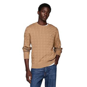 Αντρικό Πουλόβερ Tommy Hilfiger Classic Cable Crew Neck Safari Canvas MW0MW33132-RBC