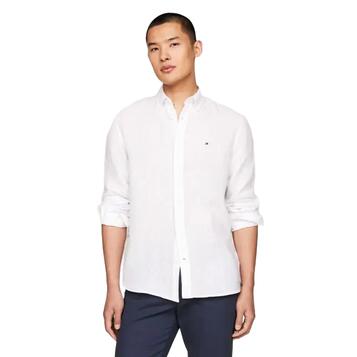 Ανδρικό Πουκάμισο Tommy Hilfiger Pigment Dyed Li Solid Rf Shirt Optic White MW0MW34602-YCF