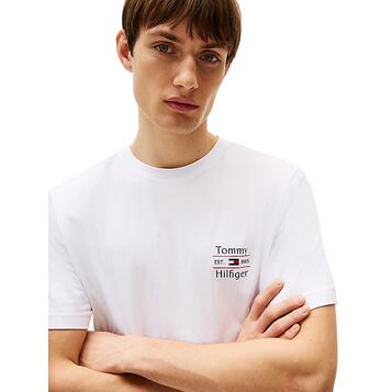 Ανδρικό T-shirt Tommy Hilfiger Stack White MW0MW38622-YBR
