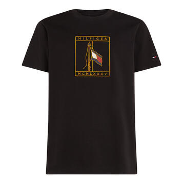 Ανδρικό T-shirt Tommy Hilfiger Interlock Pique Icon Black MW0MW38923-BDS