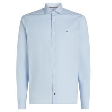 Ανδρικό Πουκάμισο Tommy Hilfiger Cl Stch Pop Ctrst Shirt Prkf Breezy Blue MW0MW39279-C1OR