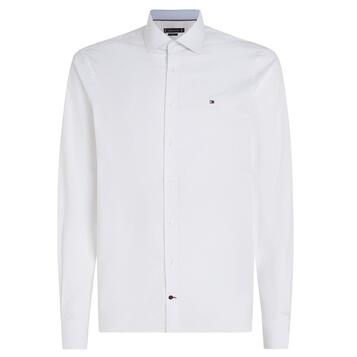 Ανδρικό Πουκάμισο Tommy Hilfiger Cl Stch Pop Ctrst Shirt Prkf Optic White MW0MW39279-YCFR