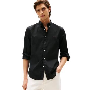 Ανδρικό Πουκάμισο Tommy Hilfiger Core Flex Poplin Solid Rf Shirt Black MW0MW39988-BDS