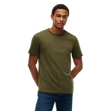 Ανδρικό T-shirt Tommy Hilfiger Ess Seasonal Reg Fit Solid Tee Huntsman Green MW0MW39995-MT1