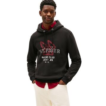 Ανδρικό Φούτερ Tommy Hilfiger Modern Ath Graphic Hoody Black MW0MW41431-BDS