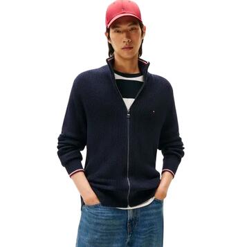 Ανδρική Ζακέτα Tommy Hilfiger Rwb Rib Zip Through Desert Sky MW0MW41517-DW5