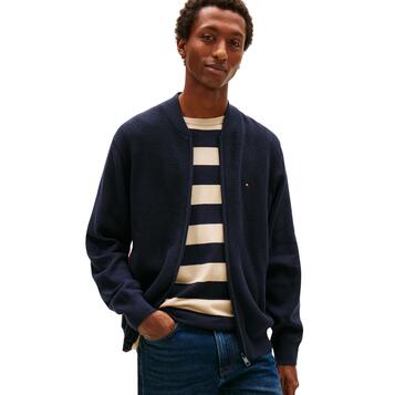 Ανδρική Ζακέτα Tommy Hilfiger Rwb Textured Zip Through Bomber Desert Sky MW0MW41543-DW5