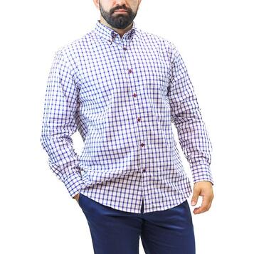 Pierre Cardin Checked Shirt in White PC0718506-2