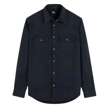 Ανδρικό Πουκάμισο Tommy Jeans Tjm Reg Washed Western Black DM0DM23518-BDS