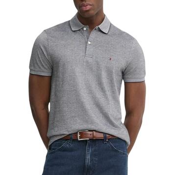 Αντρικό Polo Tommy Hilfiger Jacquard Micropattern Desert Sky White MW0MW37525-0GY