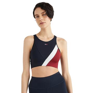 Γυναικείο Αθλητικό Σουτιέν Tommy Hilfiger Mid Intensity Rwb Colorblock Bra Desert Sky S10S101589-DW5