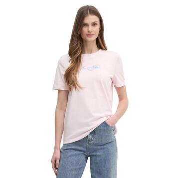 Γυναικείο T-shirt Tommy Hilfiger Reg Script C Nk Ss Light Pink WW0WW45428-TOG