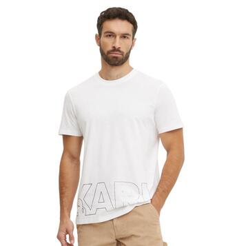 Ανδρικό T-shirt Karl Lagerfeld Metallic Logo Ss White A1M46070-100