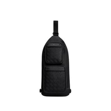 Ανδρικό Τσαντάκι Χιαστί Τommy Hilfiger Th Modern Monogram Sling Black AM0AM14756-BDS