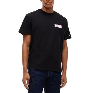 Ανδρικό T-shirt Tommy Jeans Tjm Rlx Signature Tee Black DM0DM23597-BDS