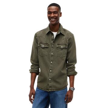 Ανδρικό Πουκάμισο Tommy Jeans Tjm Reg Washed Western Shirt Rocky Mountain DM0DM23518-M04