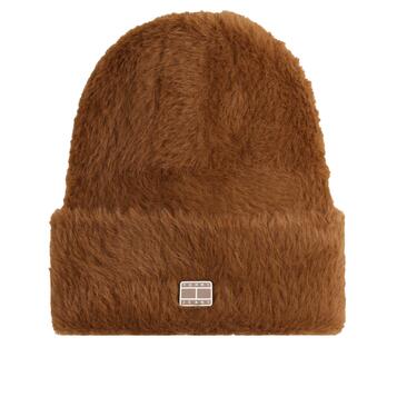 Γυναικείος Σκούφος Tommy Jeans Heritage Fluffy Beanie Pecan Nut AW0AW17900-GVP Γυναικείος Σκούφος Tommy Jeans Heritage Fluffy Beanie Pecan Nut AW0AW17900-GVP