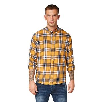 Ανδρικό Πουκάμισο Tom Tailor 2nd 908 Ray Barb Yellow Navy Check 1013519-19424