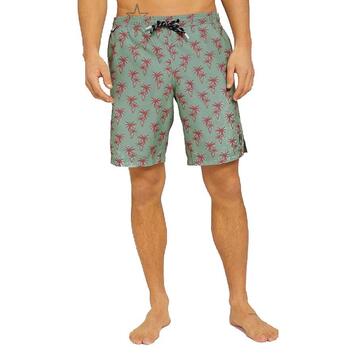 Ανδρικό Μαγιό Tom Tailor 3rd 104 Dark Blue Mint Green Red Palm Design 1025023-26645