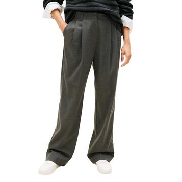 Γυναικείο Παντελόνι Tommy Hilfiger Flannel Relaxed Straight Pant Mid Grey Heather WW0WW48358-P03 Γυναικείο Παντελόνι Tommy Hilfiger Flannel Relaxed Straight Pant Mid Grey Heather WW0WW48358-P03