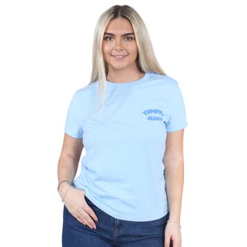Γυναικείο T-Shirt Tommy Jeans  Reg Tj Bubble Ss Tee Ext Light Powdery Blue DW0DW22310-C1T