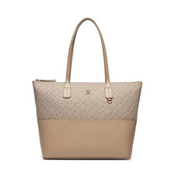Γυναικεία Τσάντα Tommy Hilfiger Th Jacquard Shoulder Bag Beige AW0AW17070-AEG