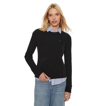 Γυναικείο Πουλόβερ Tommy Hilfiger Soft Wool C-Nk Black WW0WW44161-BDS