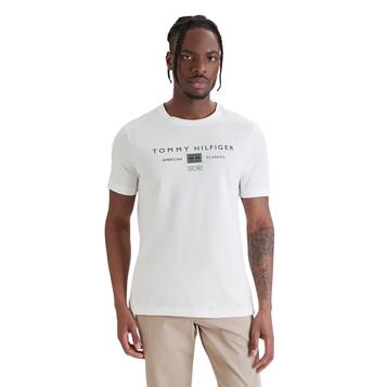 Ανδρικό T-shirt Tommy Hilfiger Brand Love Mono Stack Tee White MW0MW42365-YBR