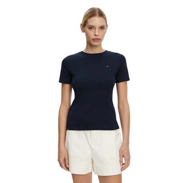 Γυναικείο T-Shirt Tommy Hilfiger New Slim Cody C_Nk Ss Breton Stp Dark Night Navy WW0WW40587-C1G